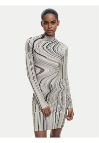 Desigual Sukienka codzienna Chiara 25WWVK35 Beżowy Slim Fit. Okazja: na co dzień. Kolor: beżowy. Materiał: wiskoza. Typ sukienki: proste. Styl: casual