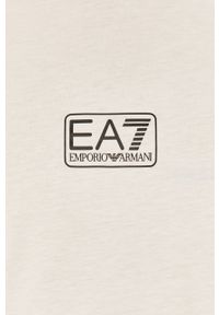 EA7 Emporio Armani - T-shirt. Okazja: na co dzień. Kolor: biały. Wzór: nadruk. Styl: casual