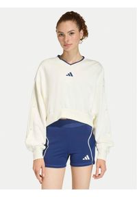 Adidas - adidas Bluza Stadium JZ1074 Biały Loose Fit. Kolor: biały. Materiał: bawełna #1