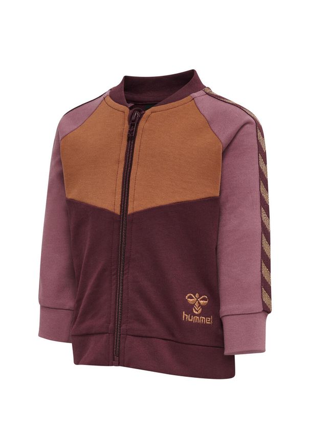 Dziecięca bluza dresowa z zamkiem błyskawicznym Hummel Puk. Kolor: czerwony, wielokolorowy, różowy. Materiał: dresówka