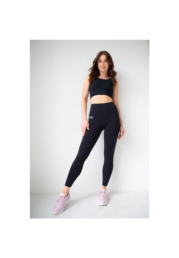 2SkIN - Legginsy z wysokim stanem do jogi i pilatesu 2skin Harmony black. Stan: podwyższony. Kolor: czarny. Sport: joga i pilates