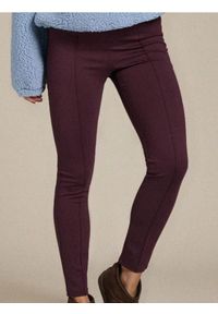 Sinsay - Legginsy z gumką w pasie - czerwony. Kolor: czerwony