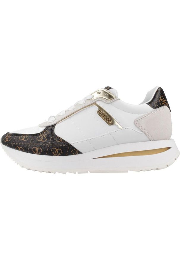 Guess - Kapcie GUESS FLPEG3 FAL12 Biały. Kolor: biały. Materiał: tkanina, skóra. Styl: sportowy
