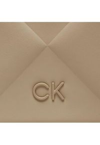 Calvin Klein Torebka Quilt K60K611759 Beżowy. Kolor: beżowy. Materiał: skórzane #3