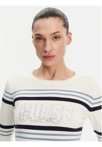 Guess Sweter W5GR18 Z2NQ2 Écru Slim Fit. Materiał: wiskoza #2