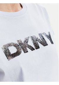 DKNY T-Shirt DP4T1035 Błękitny Regular Fit. Kolor: niebieski. Materiał: bawełna #3
