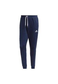 Spodnmie do piłki nożnej męskie Adidas Entrada 22 Sweat Pants. Kolor: niebieski. Materiał: dresówka, polar, materiał