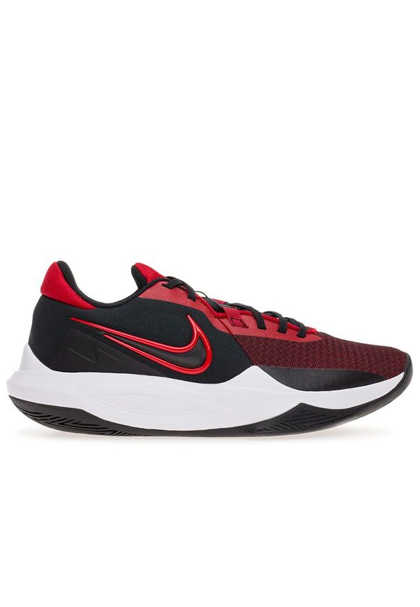Buty Nike Precision 6 DD9535-002 - czarno-czerwone. Kolor: czarny, czerwony, wielokolorowy. Materiał: guma, materiał. Szerokość cholewki: normalna. Wzór: jodełka. Sport: koszykówka