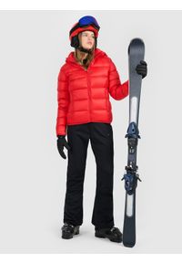 4f - 4F Kurtka puchowa trekkingowa z wypełnieniem naturalnym damska - czerwona S. Kolor: czerwony. Materiał: puch. Technologia: Primaloft. Sport: wspinaczka, turystyka piesza