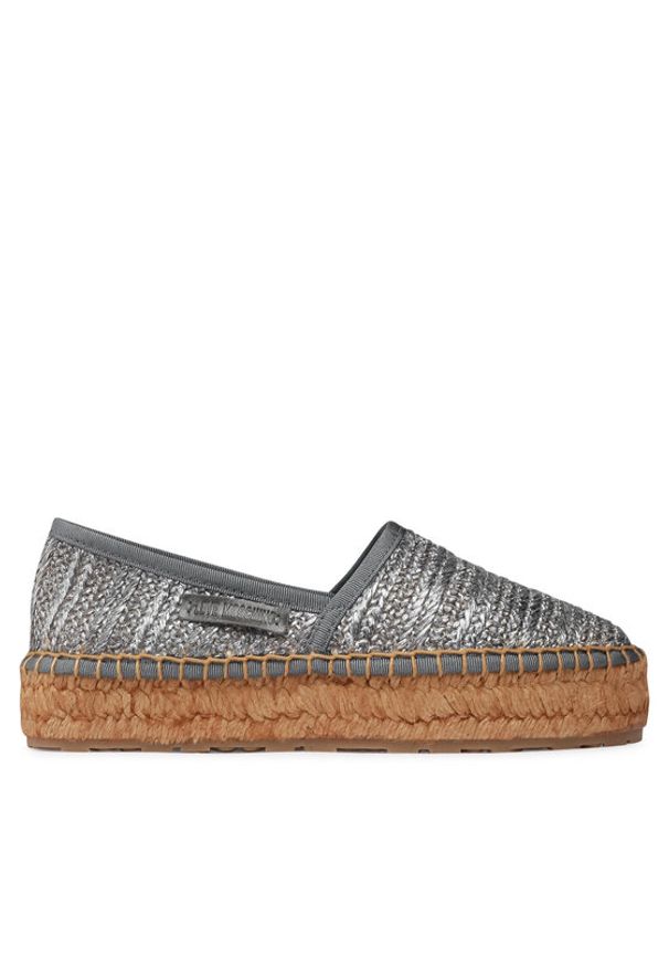 Love Moschino - LOVE MOSCHINO Espadryle JA10463G0CJO0903 Szary. Kolor: szary. Materiał: materiał