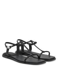 Calvin Klein Sandały Flat Sandal Squared Buckle Lth HW0HW02556 Czarny. Kolor: czarny. Materiał: skóra #4