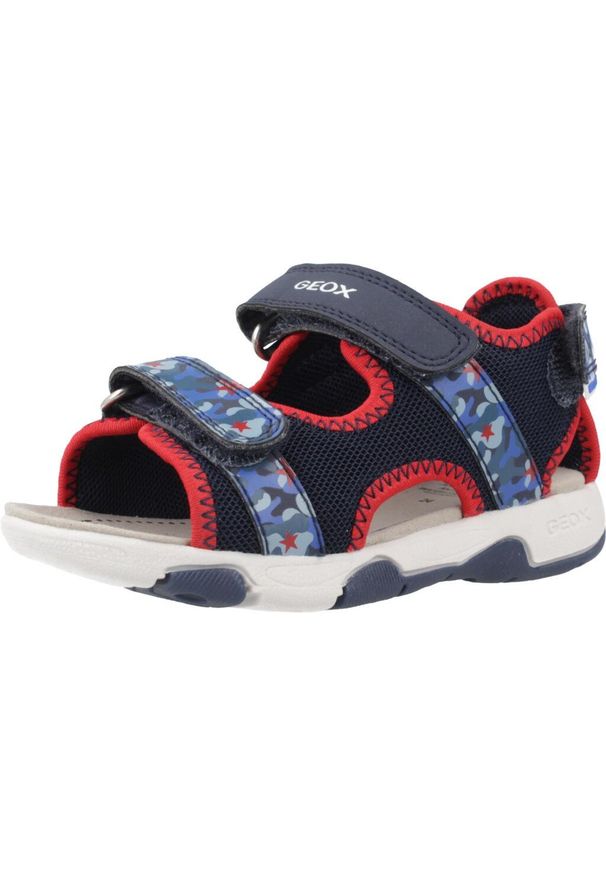 Sandały Geox Model B Sandal Multy Boy Kolor Niebieski. Kolor: niebieski. Materiał: tkanina