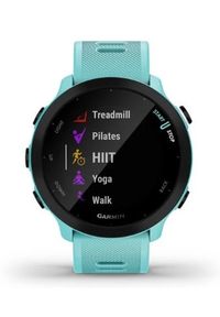 GARMIN - Garmin Forerunner 55 turkusowy. Rodzaj zegarka: smartwatch. Kolor: turkusowy. Materiał: materiał. Styl: retro, sportowy, casual, młodzieżowy #5