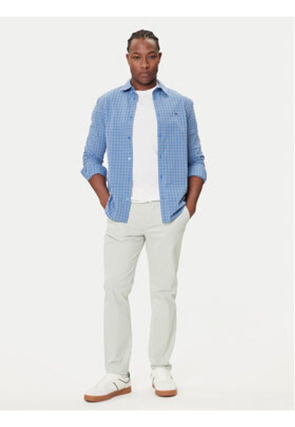 Tommy Jeans Koszula Essential DM0DM21693 Niebieski Regular Fit. Kolor: niebieski. Materiał: bawełna