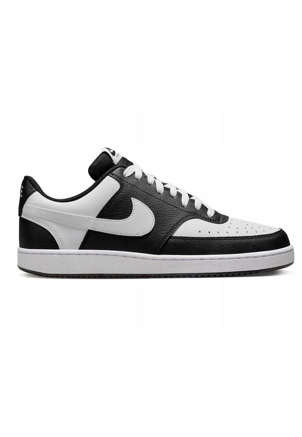 Nike - Buty na co dzień męskie NIKE COURT VISION eko skóra. Okazja: na co dzień. Kolor: czarny. Materiał: skóra. Model: Nike Court