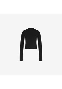 WALLIEN - Damska premium rash guard top do pływania, surfingu & nurkowania - Czarny. Kolor: czarny. Materiał: materiał, tkanina, prążkowany