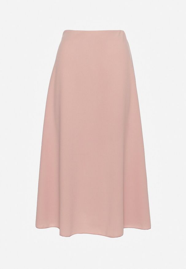 Renee - Jasnoróżowa Midi Spódnica Rozkloszowana o Klasycznym Fasonie Namettia. Okazja: na co dzień. Kolor: różowy. Styl: klasyczny