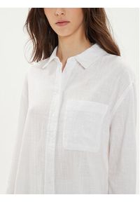 Gina Tricot Koszula 22624 Biały Loose Fit. Kolor: biały. Materiał: bawełna