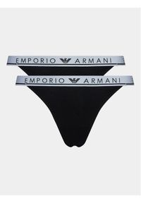 Komplet 2 par stringów Emporio Armani Underwear. Kolor: czarny