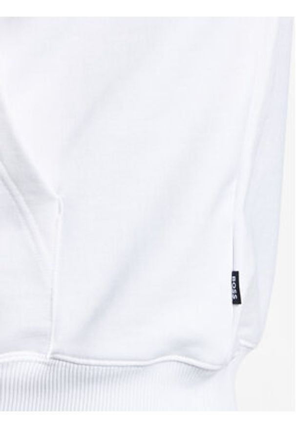 BOSS - Boss Bluza 50485316 Biały Oversize. Kolor: biały. Materiał: bawełna