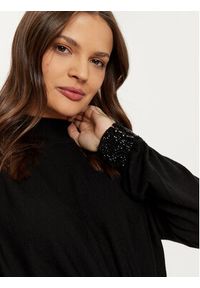 Guess Sweter W5RR02 Z2ZK2 Czarny Regular Fit. Kolor: czarny. Materiał: wiskoza