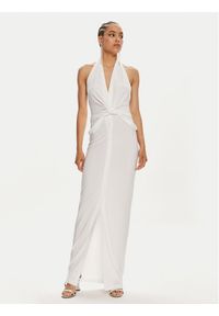 NORMA KAMALI Sukienka wieczorowa ST1243HPD51944 Biały Slim Fit. Kolor: biały. Materiał: syntetyk. Styl: wizytowy #1