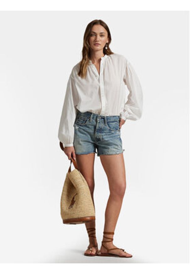 Polo Ralph Lauren Szorty jeansowe 211963529001 Niebieski Straight Fit. Kolor: niebieski. Materiał: bawełna