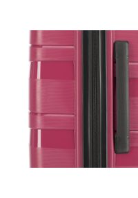 Wittchen - Średnia walizka z polipropylenu z geometrycznymi tłoczeniami. Kolor: różowy. Materiał: guma. Wzór: geometria. Styl: elegancki #6
