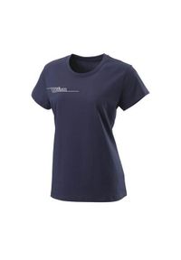 Koszulka sportowa damska Wilson Shirt Team Ii Tech. Kolor: niebieski. Materiał: bawełna, poliester. Długość rękawa: krótki rękaw. Długość: krótkie
