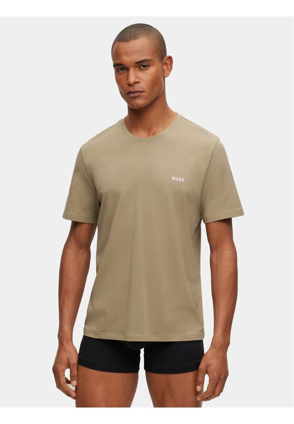BOSS - Boss T-Shirt 50469605 Zielony Regular Fit. Kolor: zielony. Materiał: bawełna