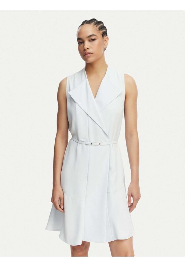 BOSS Sukienka codzienna Dimosa-Mini 50554224 Niebieski Regular Fit. Okazja: na co dzień. Kolor: niebieski. Materiał: wiskoza. Typ sukienki: proste. Styl: casual. Długość: mini