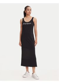 Emporio Armani Underwear Sukienka codzienna EW000494 AF10881 UC001 Czarny Regular Fit. Okazja: na co dzień. Kolor: czarny. Materiał: bawełna. Typ sukienki: proste. Styl: casual