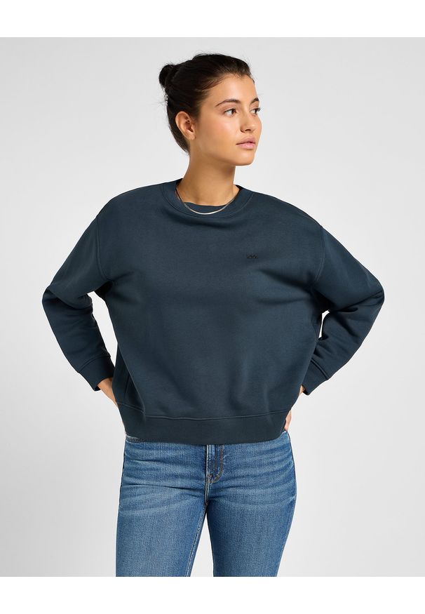 Lee - DAMSKA BLUZA LEE CREW SWS CHARCOAL 112341532