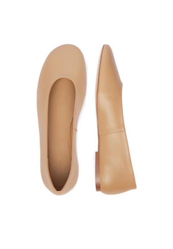 Gino Rossi - GINO ROSSI Baleriny C-V2127-241 Beżowy. Kolor: beżowy. Materiał: skóra