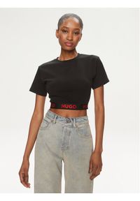 Hugo T-Shirt Logo 50520497 Czarny Relaxed Fit. Kolor: czarny. Materiał: bawełna