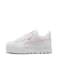 Buty do chodzenia dla dzieci Puma Mayze. Zapięcie: sznurówki. Kolor: biały, wielokolorowy. Materiał: materiał, syntetyk. Szerokość cholewki: normalna. Sport: turystyka piesza