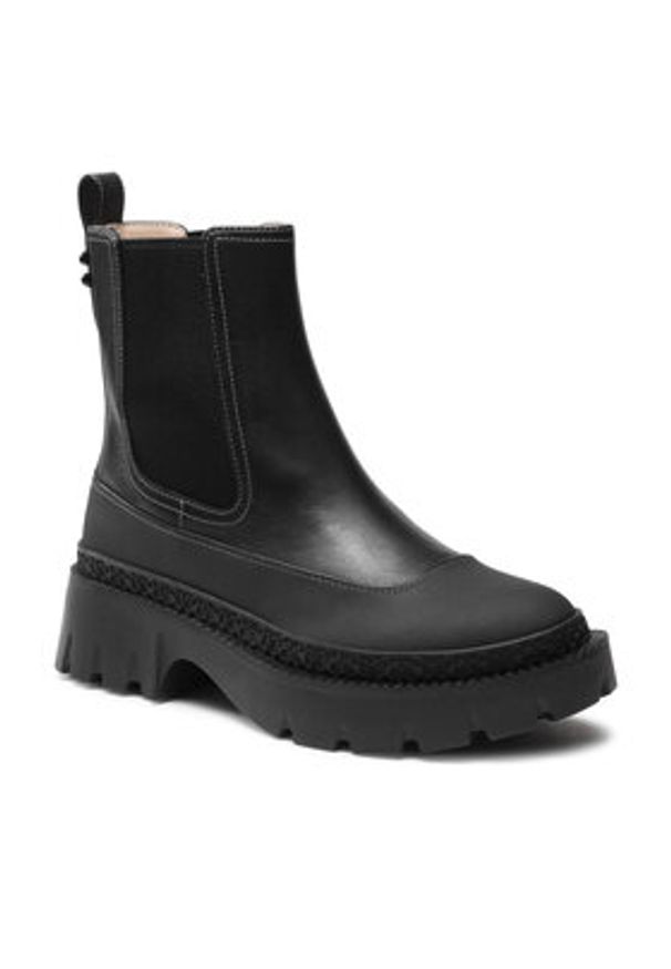 Coach Botki Jayla Leather Bootie CM770 Czarny. Kolor: czarny. Materiał: skóra