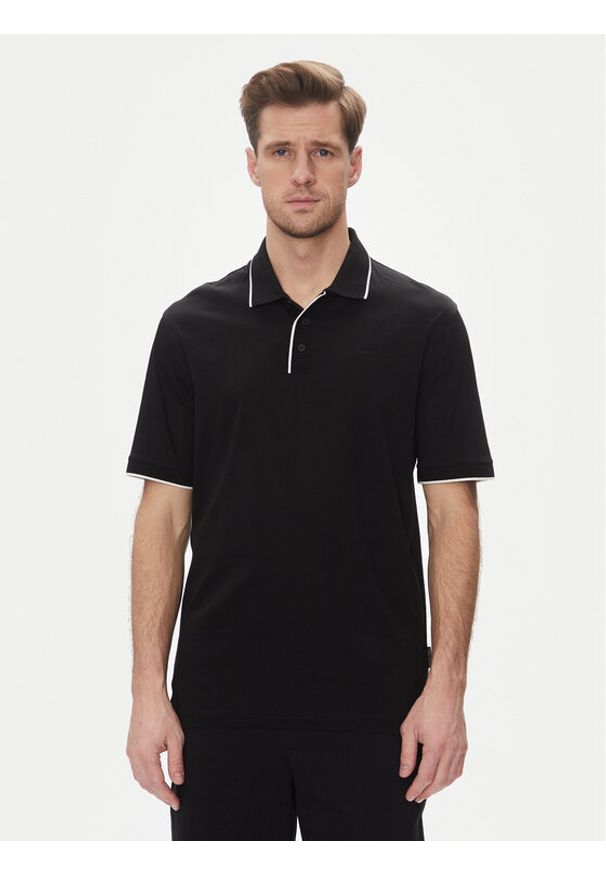 Armani Exchange Polo XM000739 AF10364 UC001 Czarny Regular Fit. Typ kołnierza: polo. Kolor: czarny. Materiał: bawełna