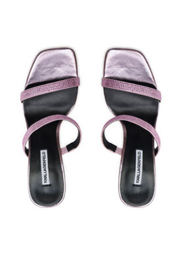 Karl Lagerfeld - KARL LAGERFELD Klapki KL33921 Różowy. Kolor: różowy. Materiał: materiał