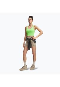 Spodenki treningowe damskie Under Armour Project Rock Middy. Kolor: beżowy