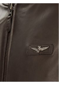 Aeronautica Militare Kurtka skórzana 241PN5023PL214 Brązowy Regular Fit. Kolor: brązowy. Materiał: skóra
