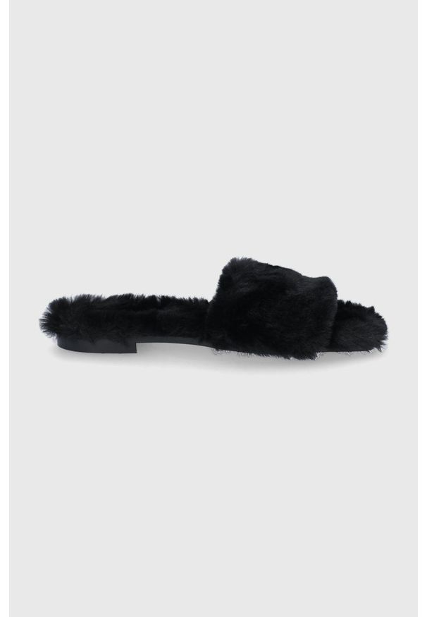 Hugo Kapcie Lola Slipper kolor czarny. Kolor: czarny. Materiał: materiał. Wzór: gładki
