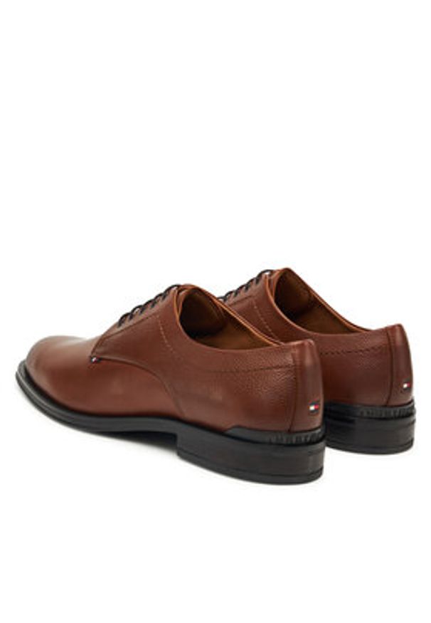 TOMMY HILFIGER - Tommy Hilfiger Półbuty Corporate Hilfiger FM0FM05581 Brązowy. Kolor: brązowy. Materiał: skóra