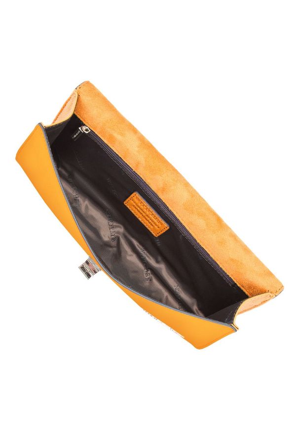 Wittchen - Kopertówka skórzana z metalowym zapięciem. Kolor: żółty. Materiał: skórzane. Rozmiar: małe. Styl: klasyczny, elegancki, casual