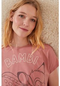 Women Secret - women'secret piżama Disney damska kolor różowy 3135194. Kolor: różowy. Długość: krótkie. Wzór: motyw z bajki #5