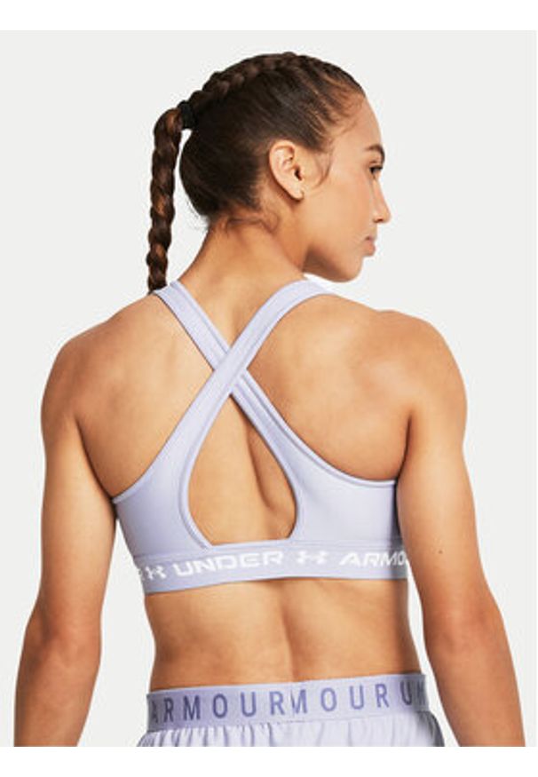 Under Armour Biustonosz sportowy Crossback Mid Bra 1361034-539 Niebieski Compression Fit. Kolor: niebieski. Materiał: syntetyk