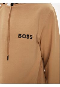BOSS - Boss Bluza Iconic 50502937 Beżowy Regular Fit. Kolor: beżowy. Materiał: bawełna #4