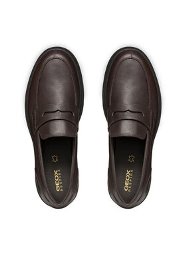 Geox Mokasyny U Spherica Ec1 U36D1A 00046 C6010 Brązowy. Kolor: brązowy. Materiał: skóra