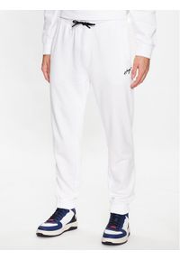 Hugo Spodnie dresowe Drasillia 50486457 Biały Relaxed Fit. Kolor: biały. Materiał: bawełna, dresówka