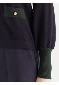 Luisa Spagnoli Sweter Maluma 100211 Granatowy Regular Fit. Kolor: niebieski. Materiał: wełna #3